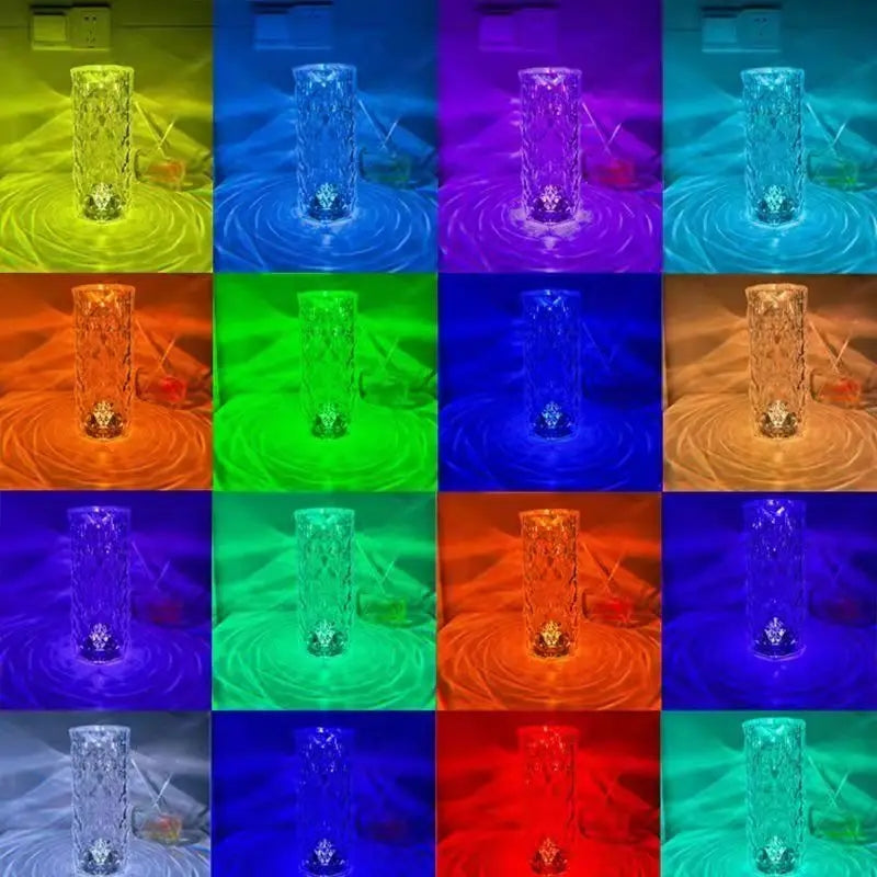 Lampara De Mesa Recargable Tipo Cristal