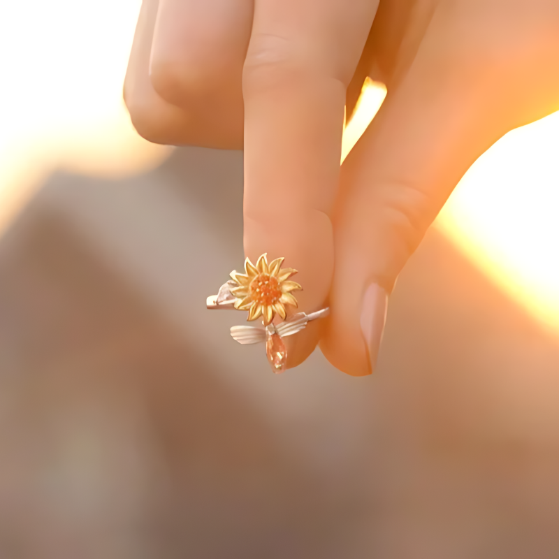 Anillo Giratorio Girasol
