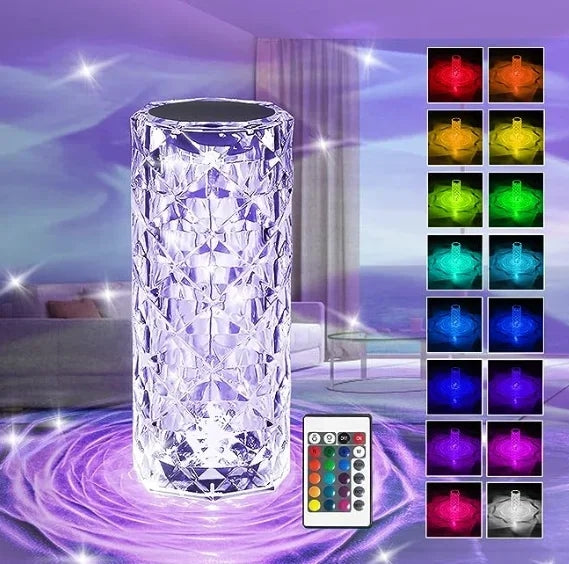 Lampara De Mesa Recargable Tipo Cristal
