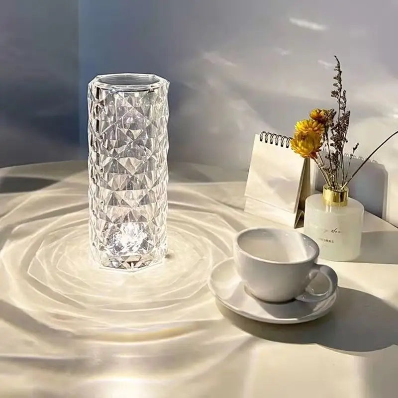 Lampara De Mesa Recargable Tipo Cristal