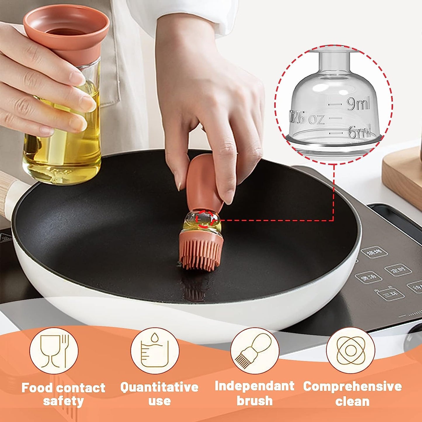 Dispensador de aceite con Brocha