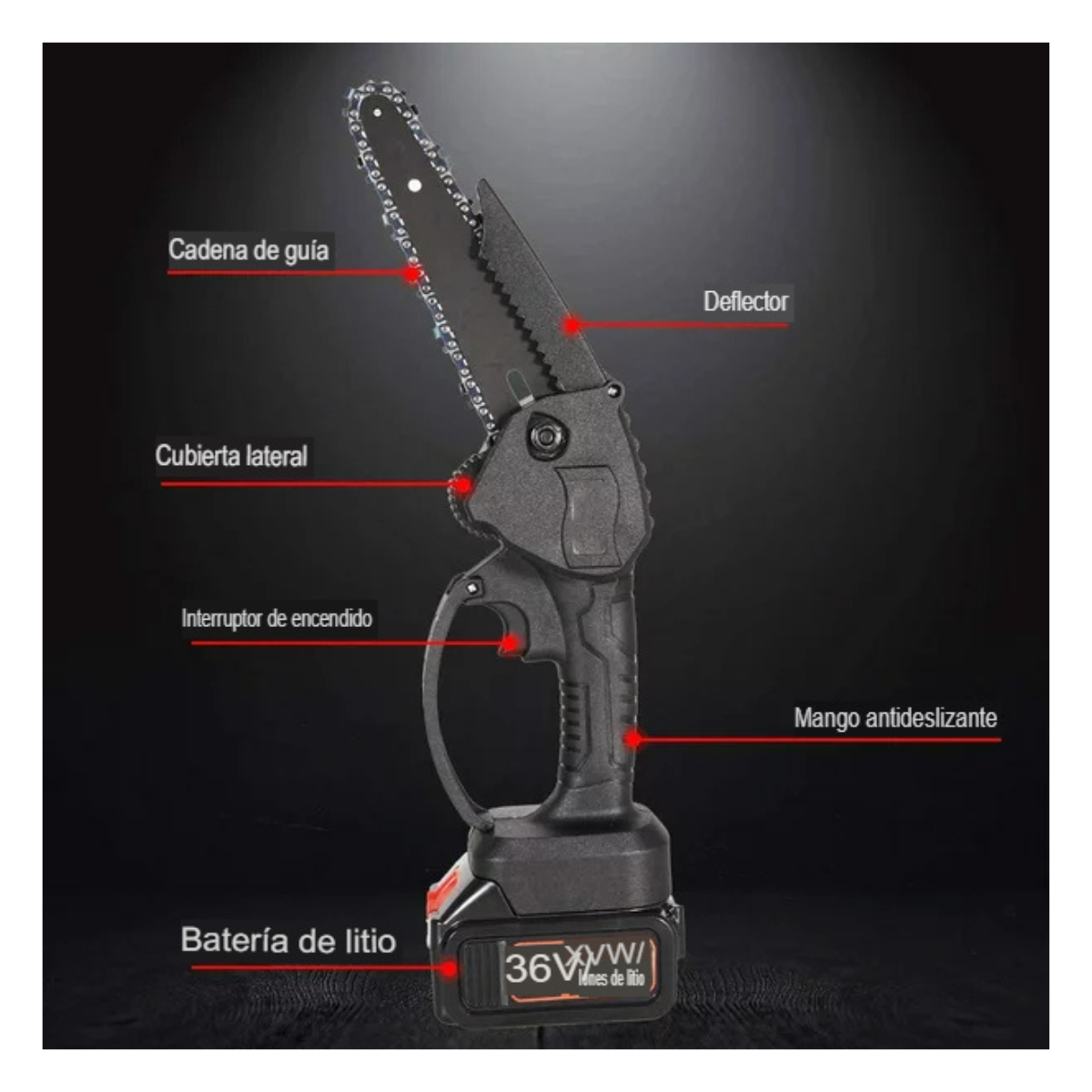 Motosierra eléctrica batería portátil
