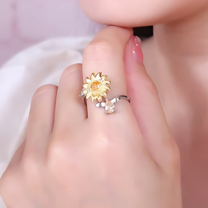 Anillo Giratorio Girasol