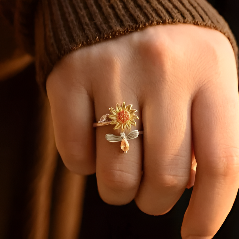 Anillo Giratorio Girasol