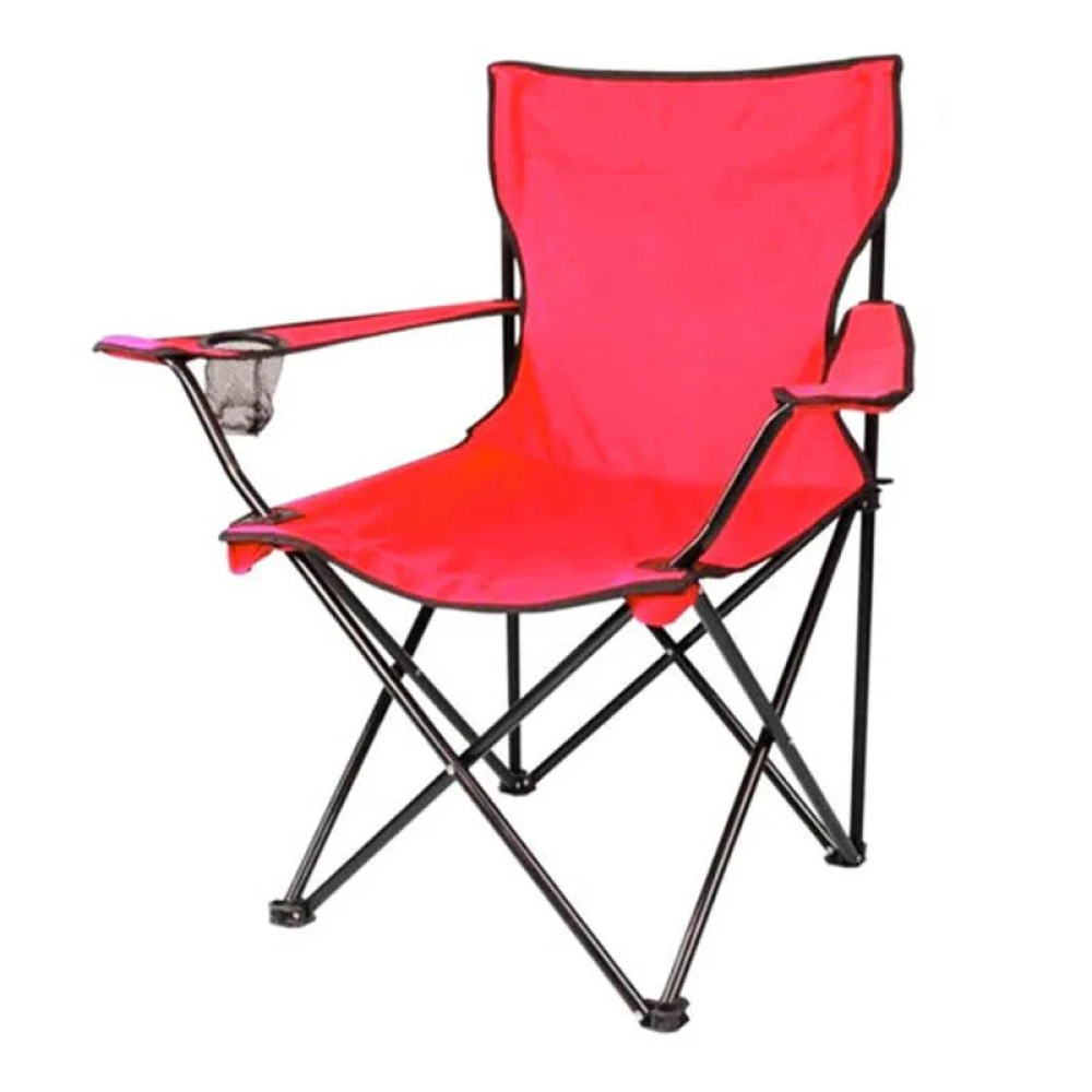 Silla playa camping plegable con portavaso
