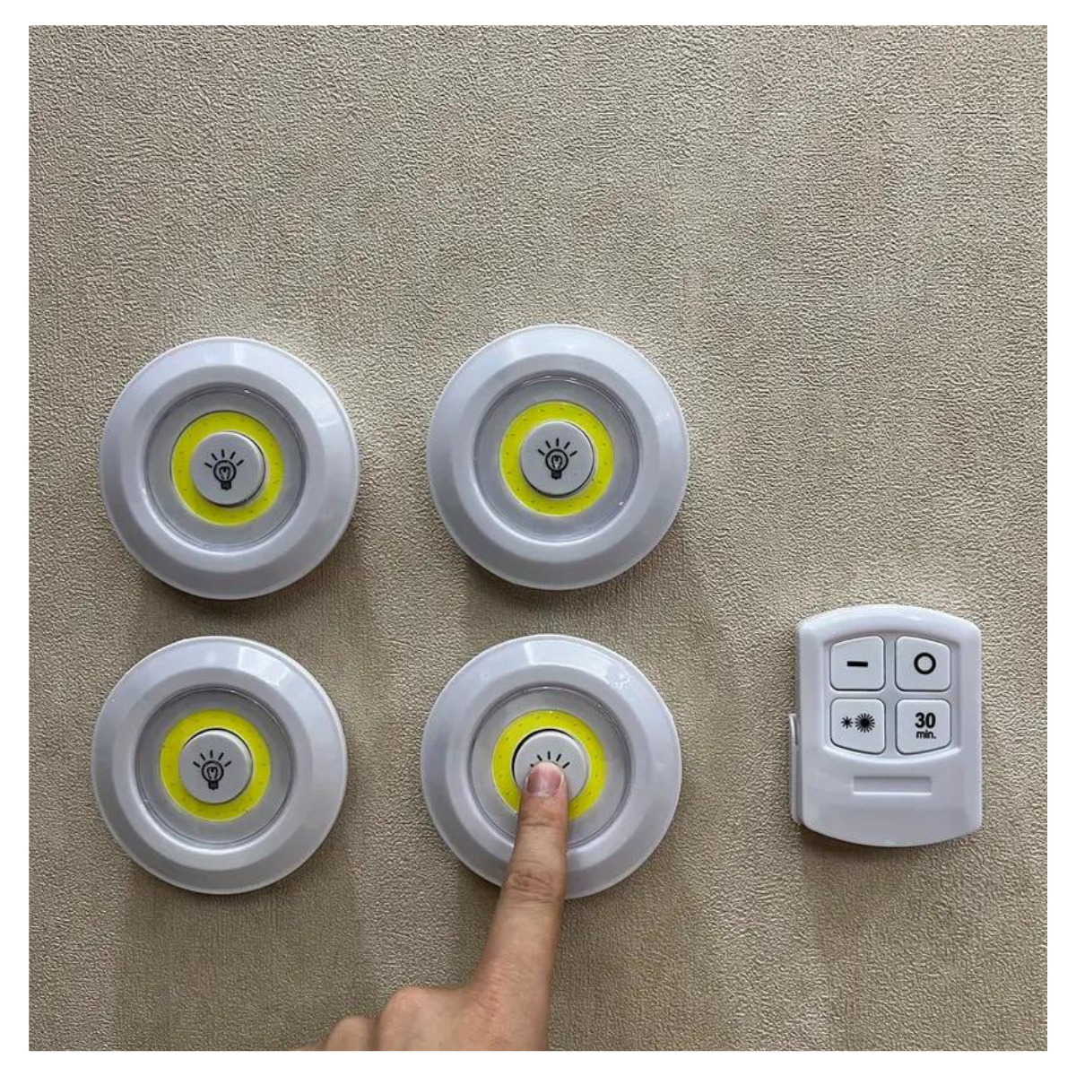 Set de 3 Luces LED con control remoto