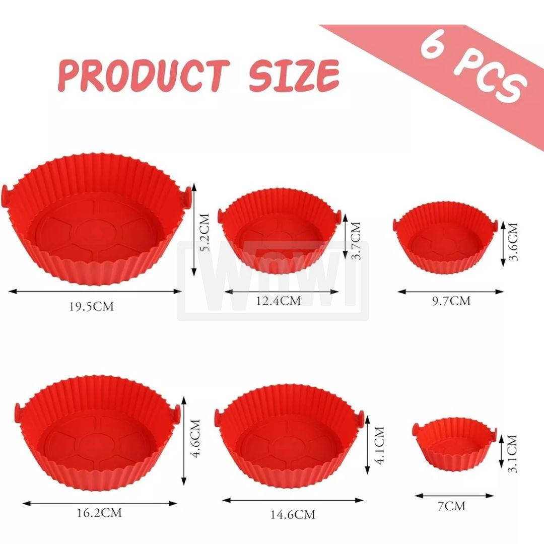 KIT 6 Moldes de Silicona para freír