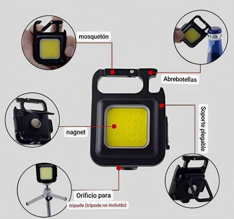 Mini luz recargable 3 en 1