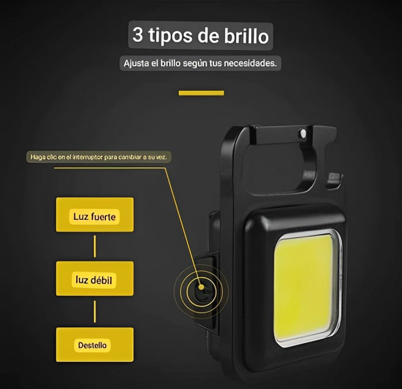 Mini luz recargable 3 en 1