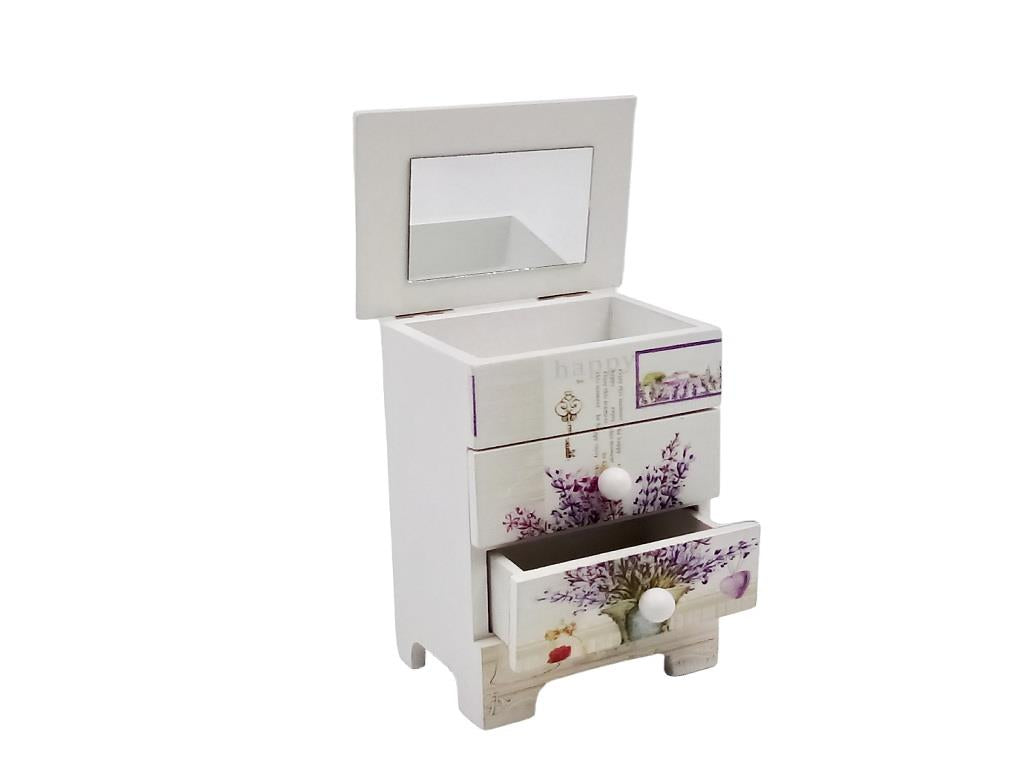 Caja Guarda Anillos De Madera