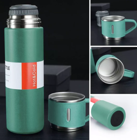 Set Termos+3 Tazas 500 Ml Caliente/Frio