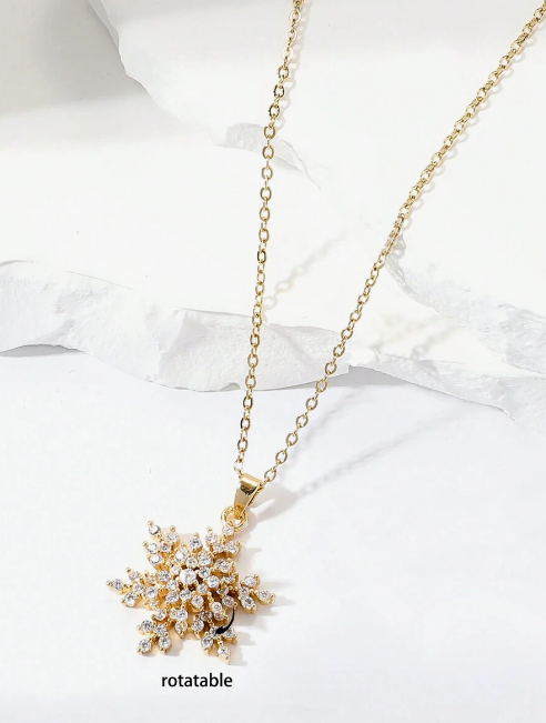 Collar giratorio copo de nieve Zircon