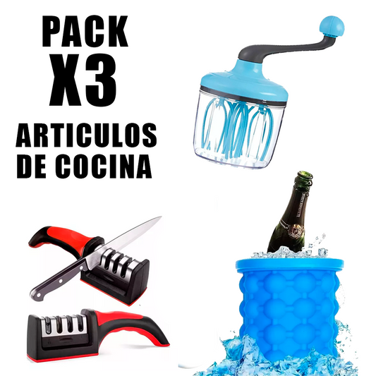 Pack Hielera, Batidora y Afilador