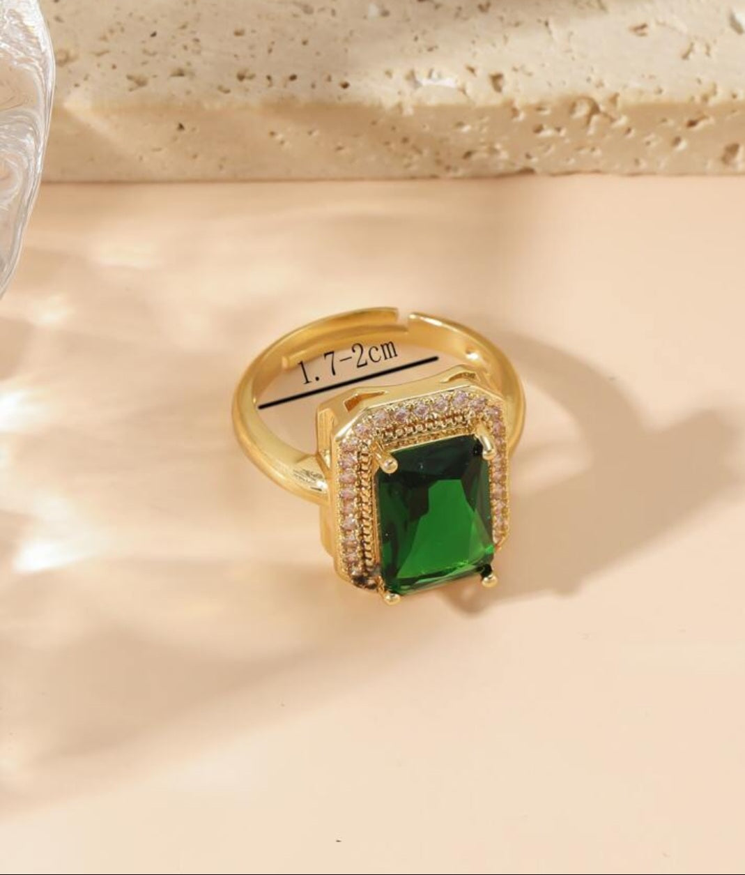 Anillo de Zircon ajustable