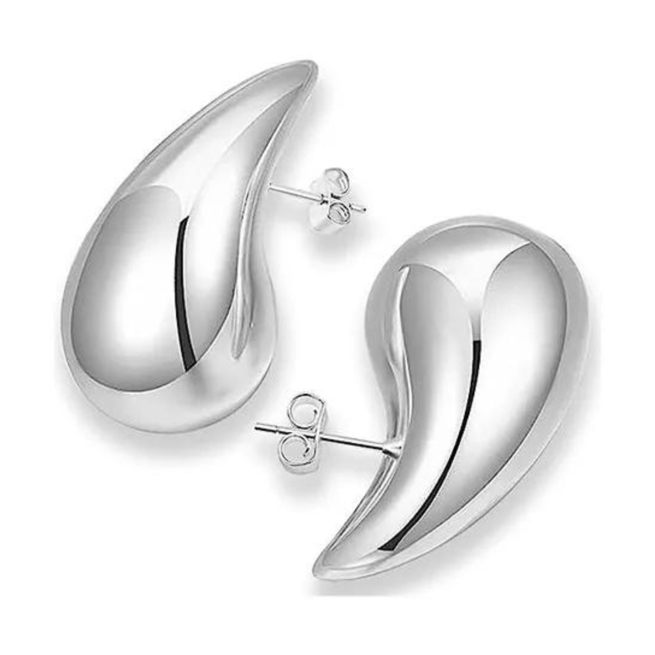 Aros Gota de Agua Plateado