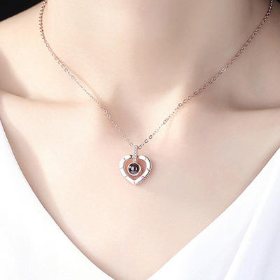 Collar 100 idiomas TE AMO (INCLUYE CAJA)
